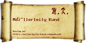 Müllerleily Kund névjegykártya